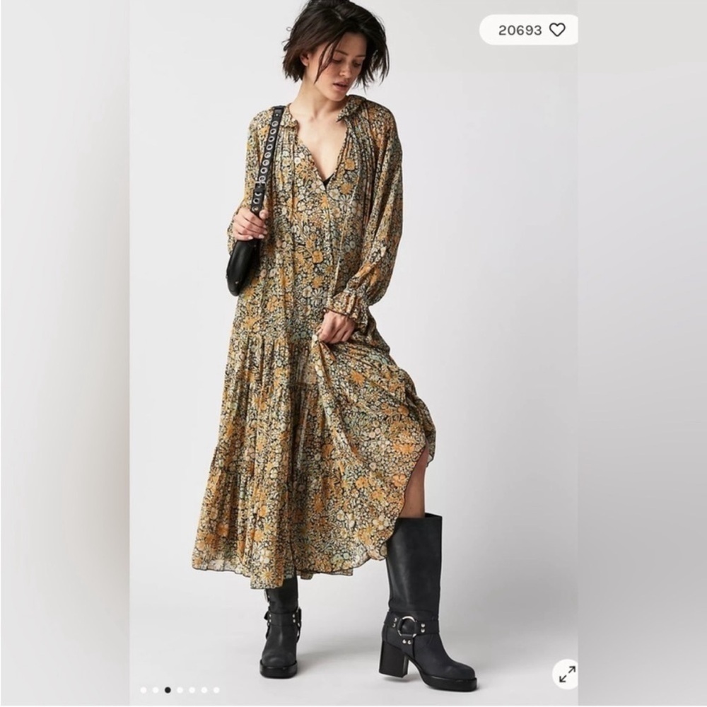 Free People “Feeling Groovy” Floral Maxi Dress - Picture 10 of 14